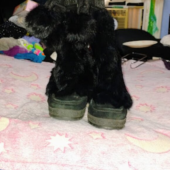 Coach Maryann Suede and Rabbit Fur Boots - Picture 7 of 9